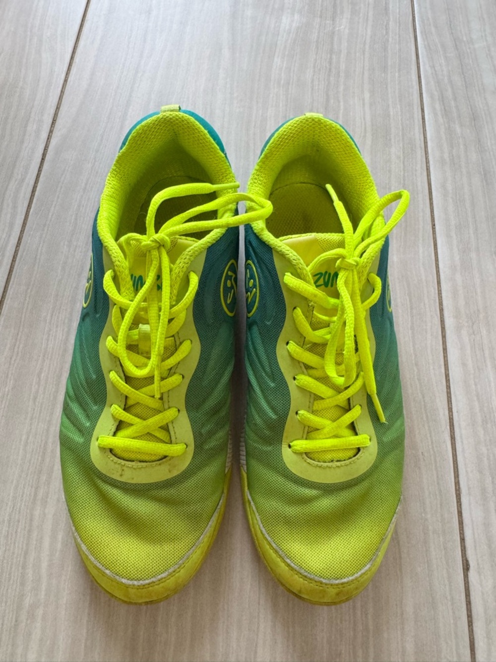 Zumba Fitness impact Pulse Neon Yellow and Teal women’s Sneakers